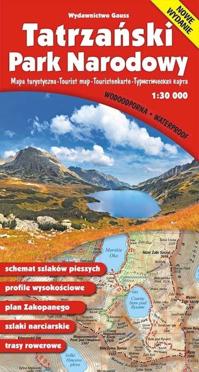 Tatrzański Park Narodowy. Mapa Foliowana, Wydanie 18