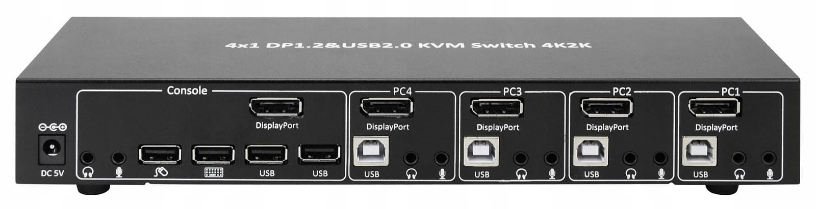 Przełącznik KVM Techly IDATA DP-KVM4 4 Porty Rack