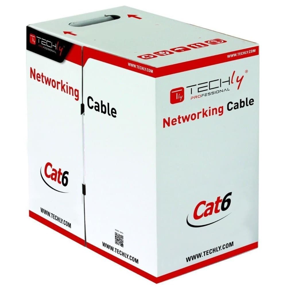 Skrętka Cat6 U/UTP Drut Szara 305m