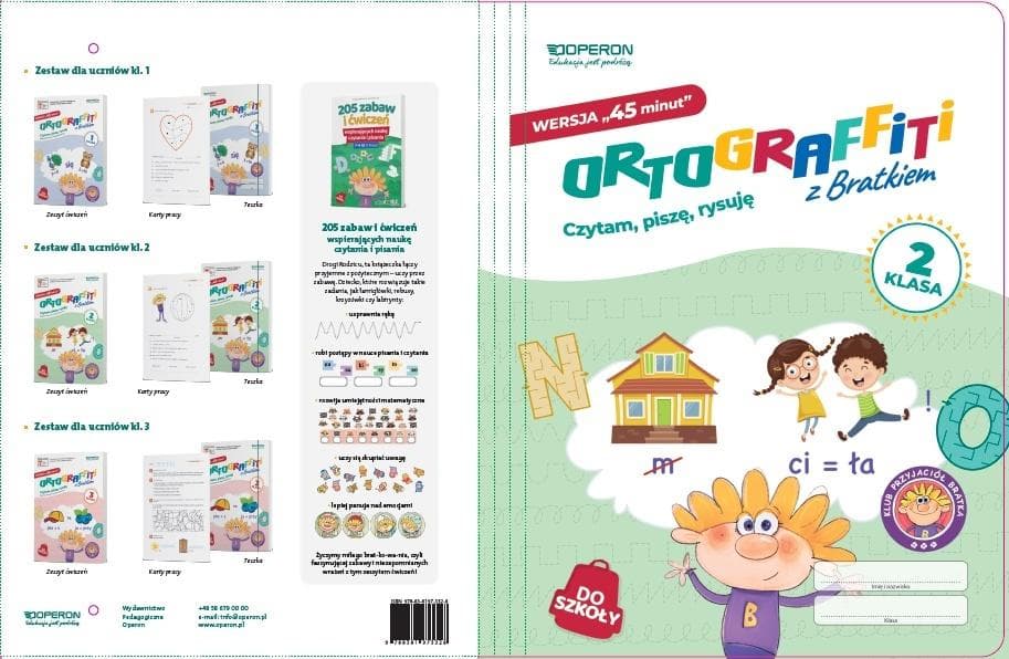 Ortograffiti z Bratkiem Teczka do Ćwiczeń Klasa 2 Wersja 45 Minut