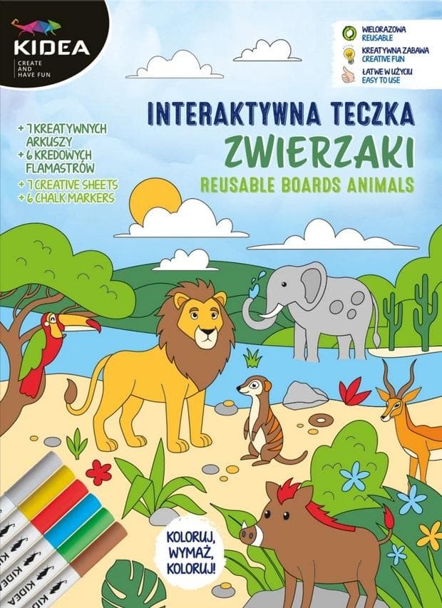 Kidea Interaktywna Teczka Edukacyjna ze Zwierzętami