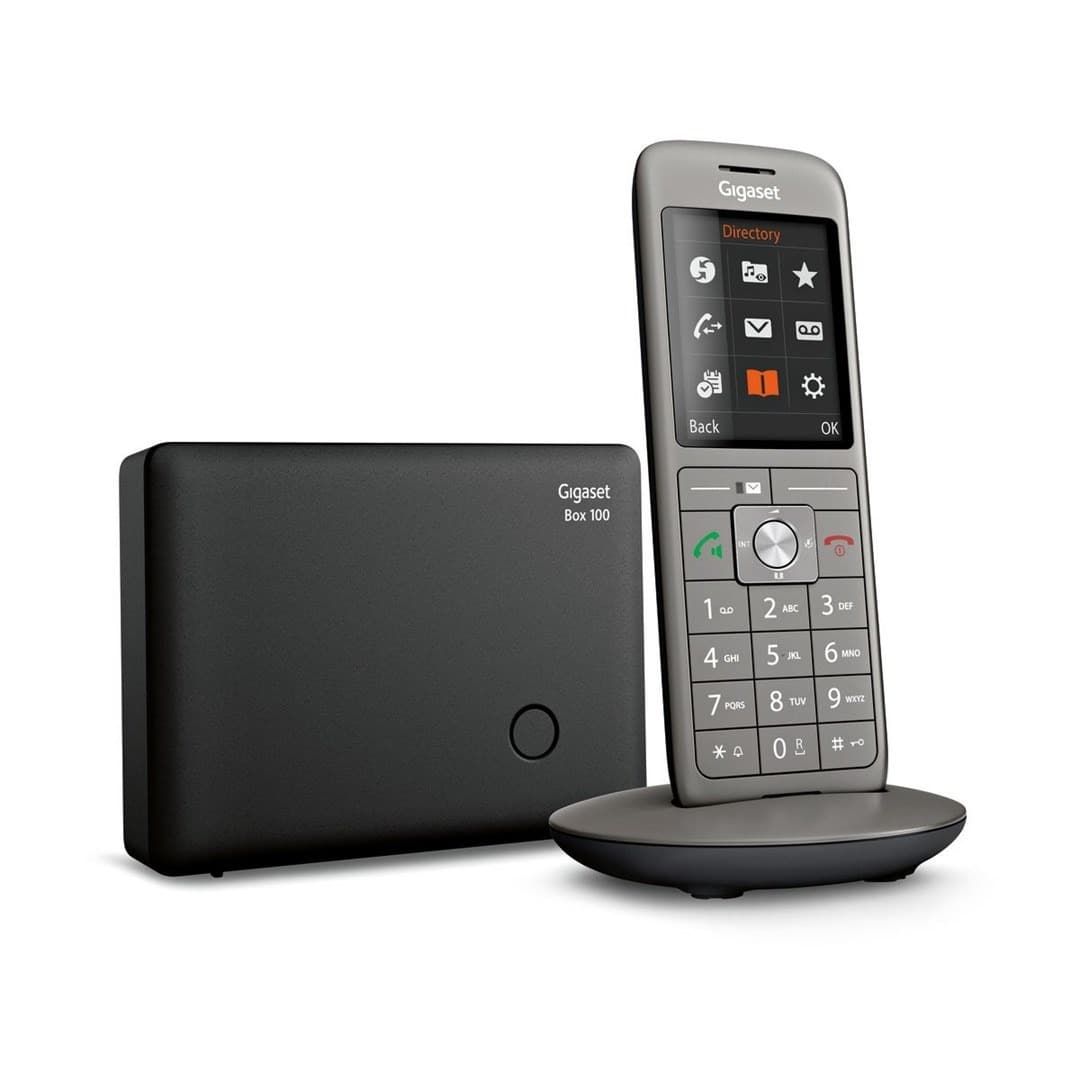 Telefon bezprzewodowy Gigaset DECT/GAP z identyfikacją antracytowy