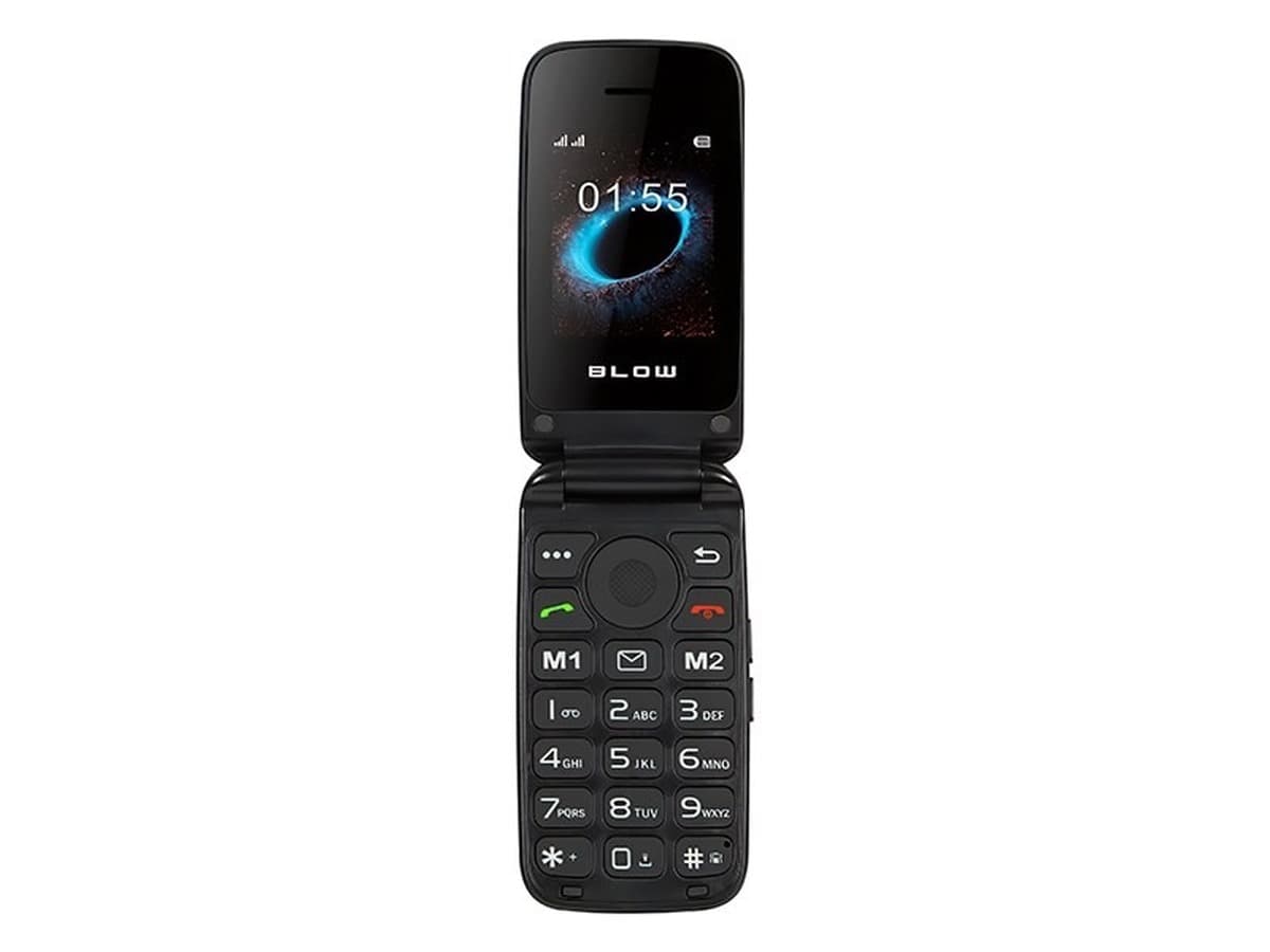 Telefon dla seniora BLOW z klapką S24 czarny Dual SIM 2.4"