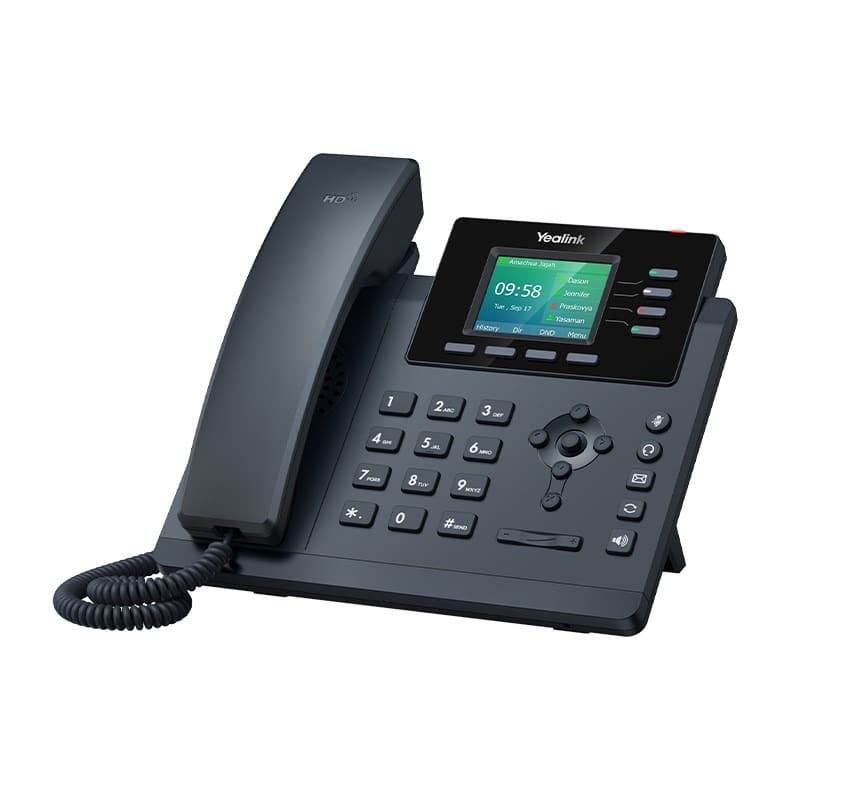 Telefon IP Yealink z wyświetlaczem LCD i obsługą Wi-Fi