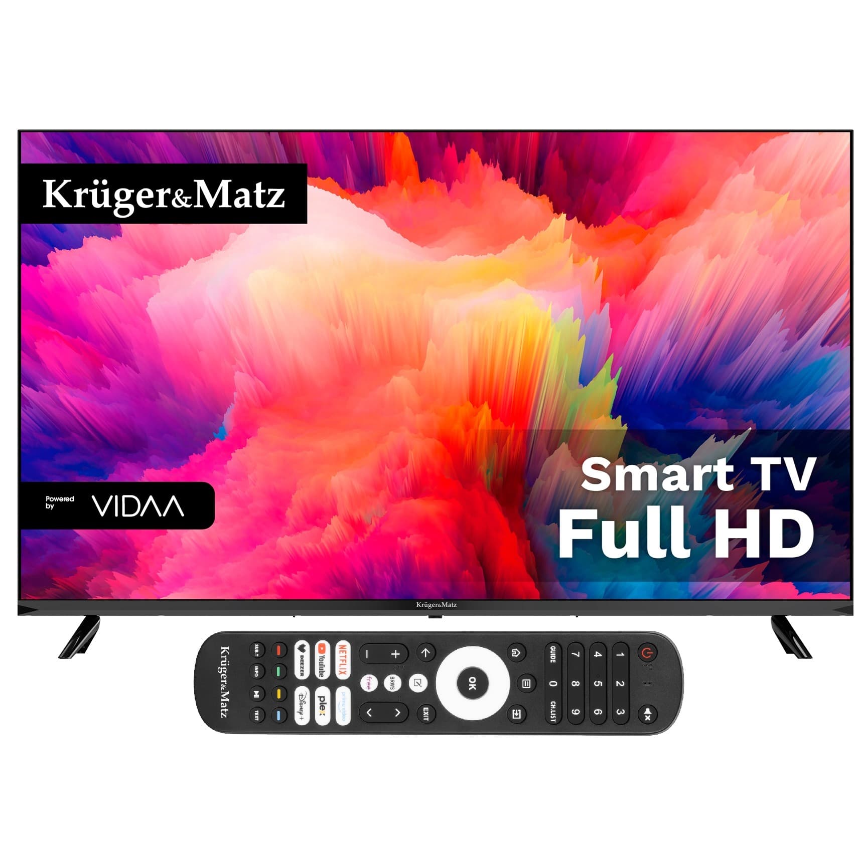 Telewizor Kruger&Matz 43" FHD Smart DVB-T2/S2 H.265 Hevc