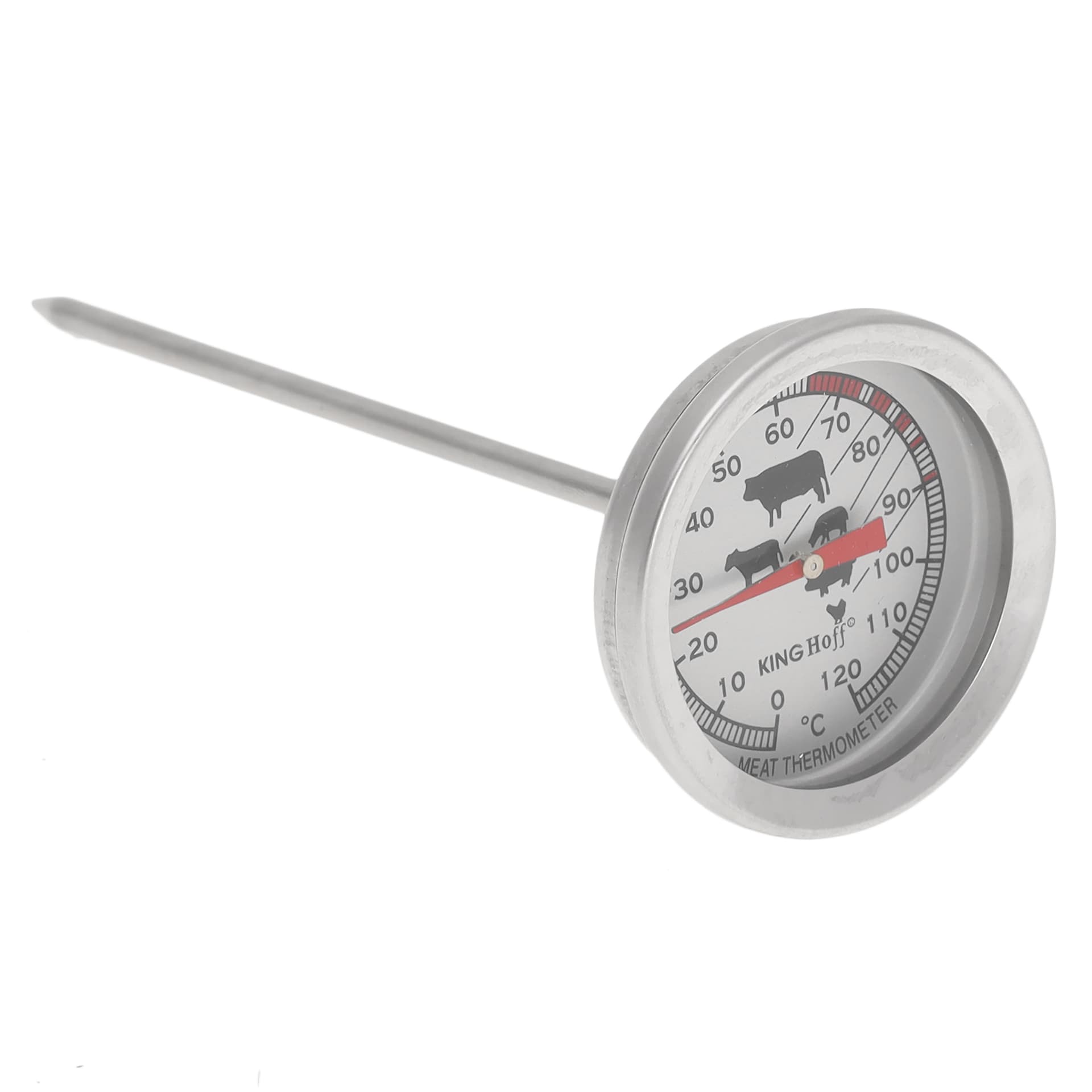 Termometr do mięsa Kinghoff ze stali nierdzewnej 0–120°C