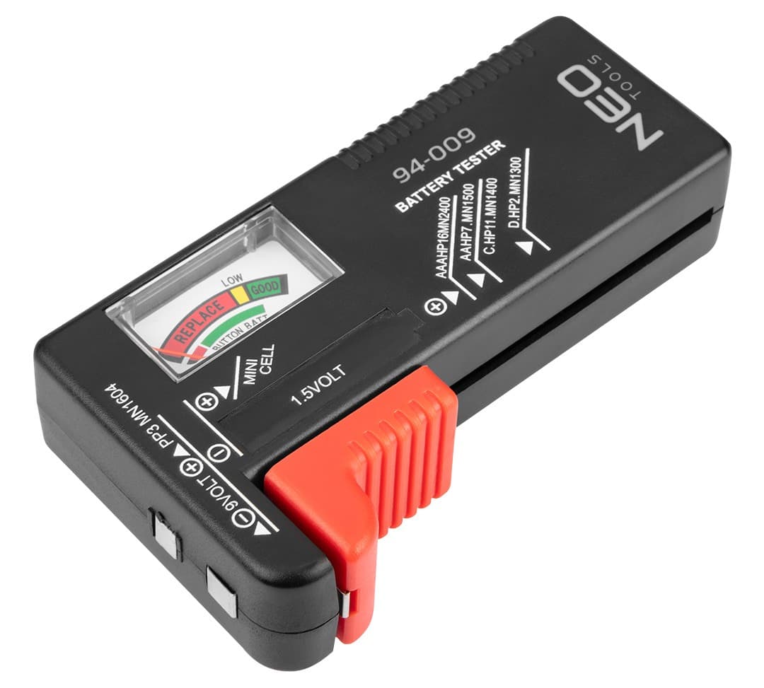 Tester baterii i akumulatorów do ogniw 1,5 V i 9 V