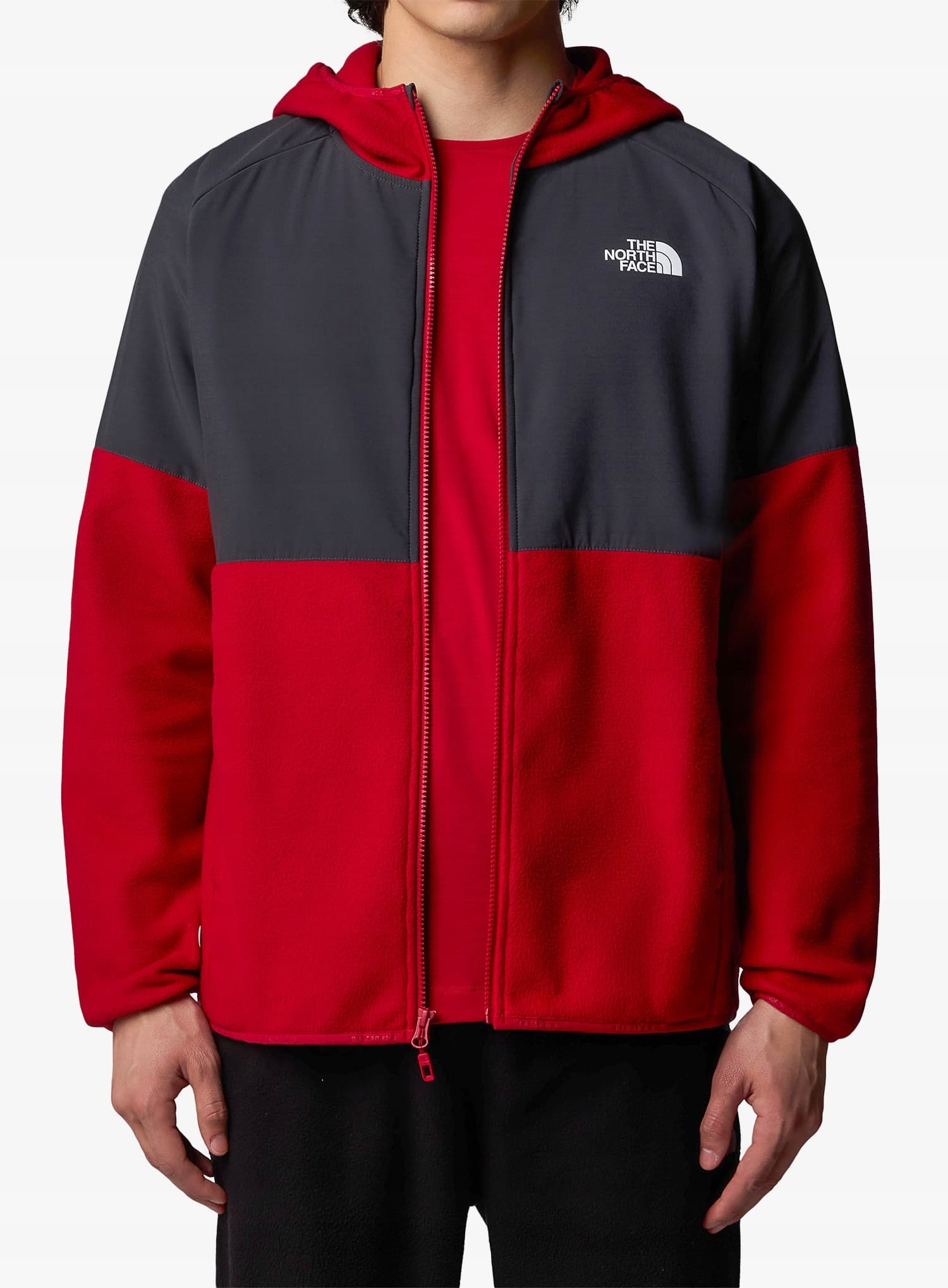 The North Face Glacier Heavyweight Full Zip Jacket - bluza polarowa szara/czarna