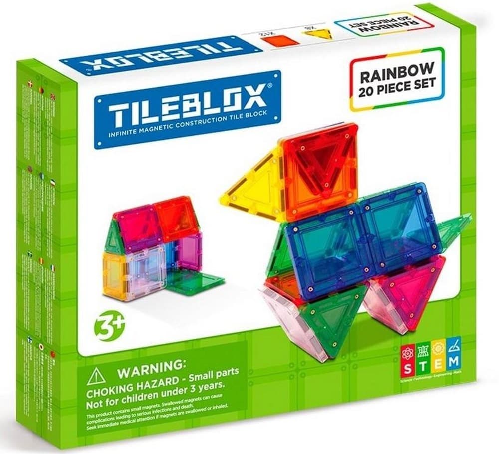 Tileblox tęczowy zestaw 20 elementów