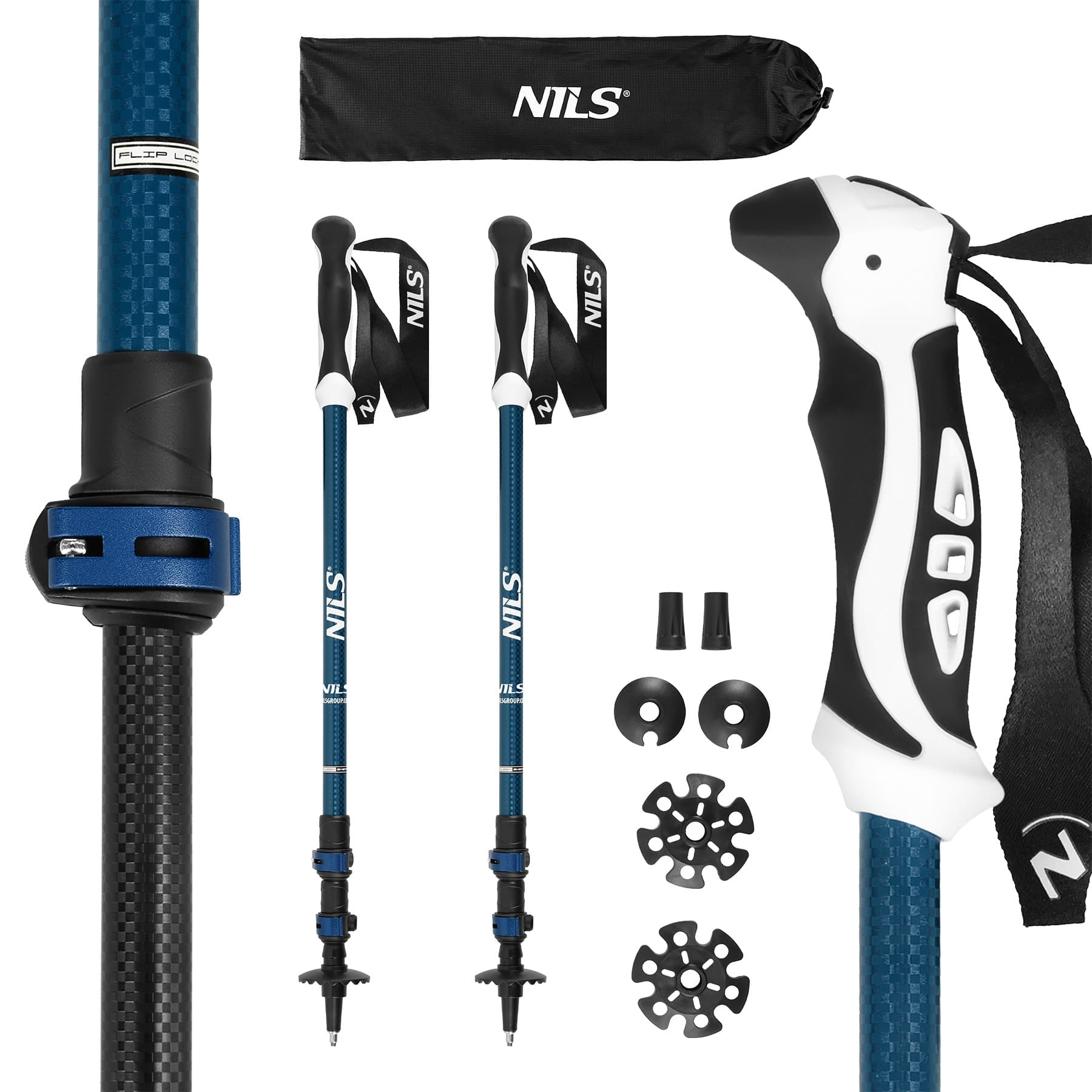Nils TK8601 Kije trekkingowe aluminiowe regulowane