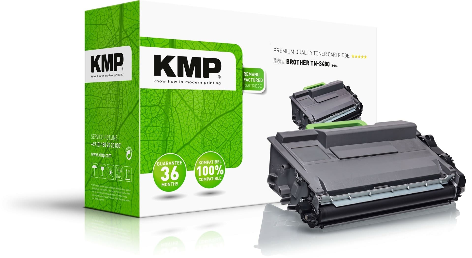 Toner KMP Brother TN-3480/TN3480 czarny, 8000 stron, regenerowany