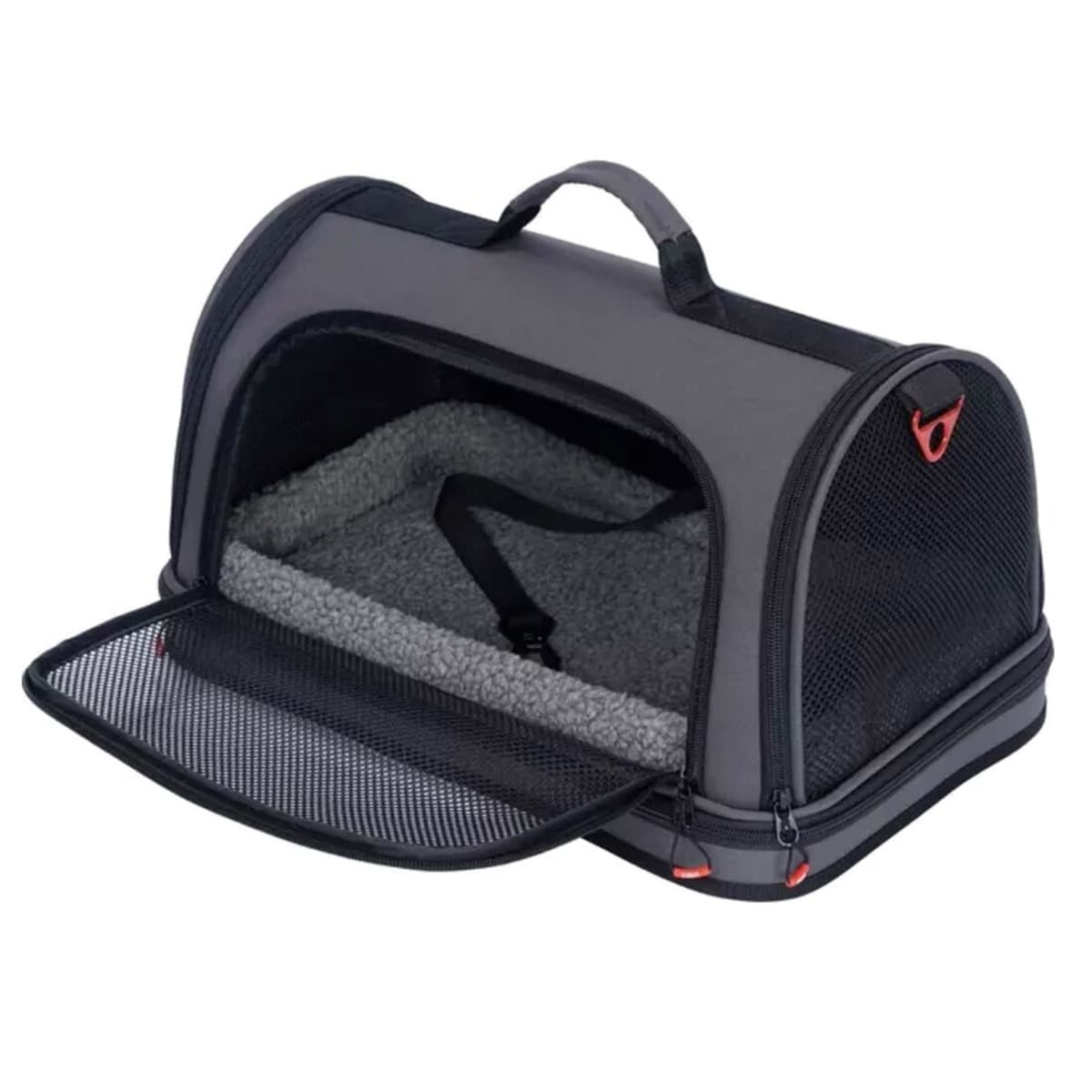 Torba transportowa dla psa i kota wzmocniona NOMAD L czarna 50×32×29