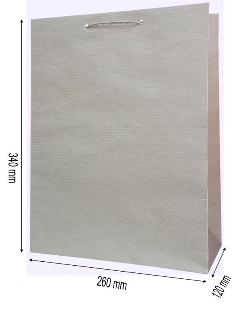 Torebka papierowa uniwersalna biała 34 x 25 cm
