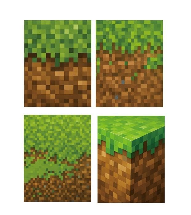 Torebka prezentowa L Minecraft wzory losowe 305x488 mm