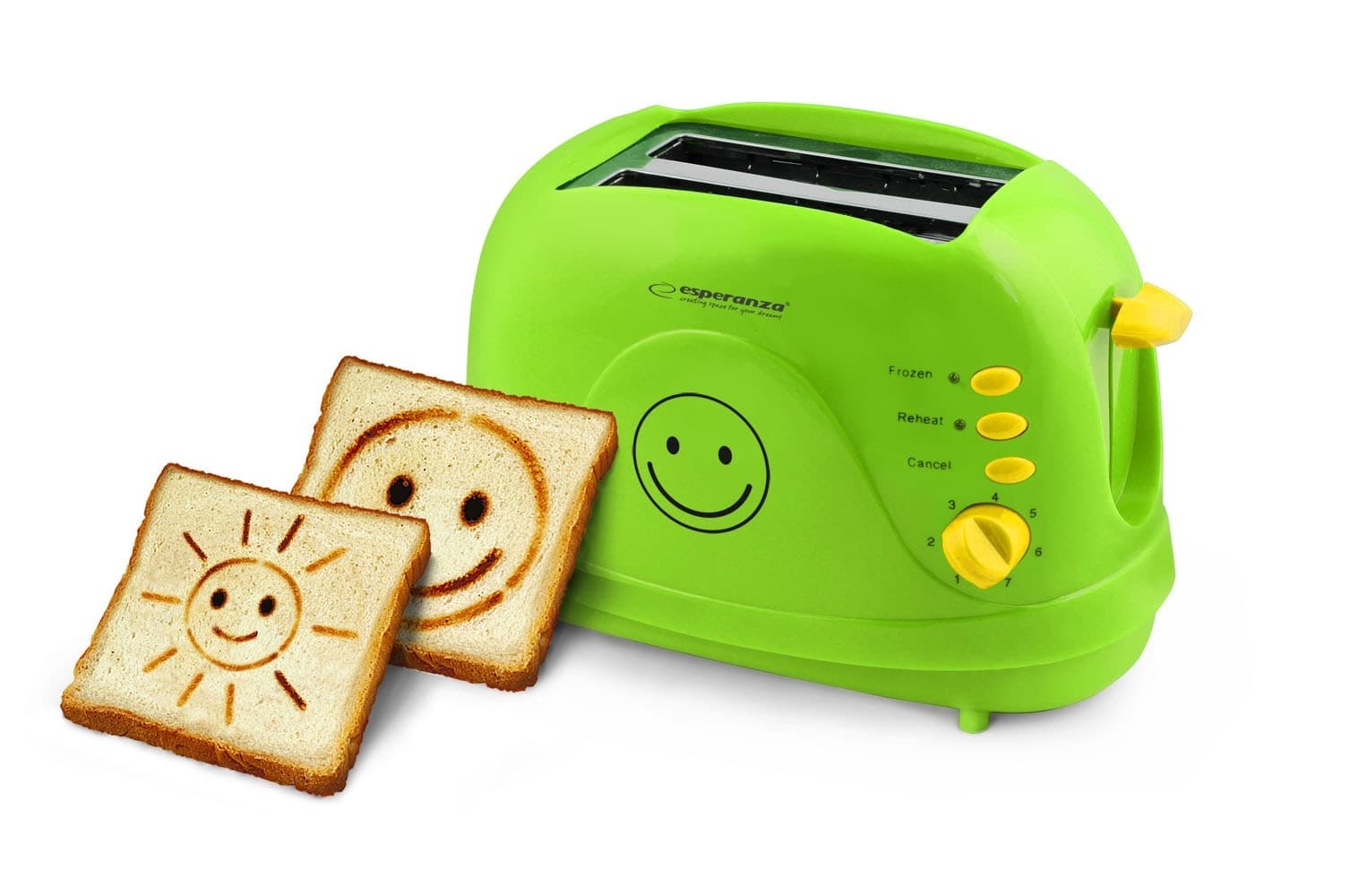 Toster Esperanza Smiley EKT003 750W zielony