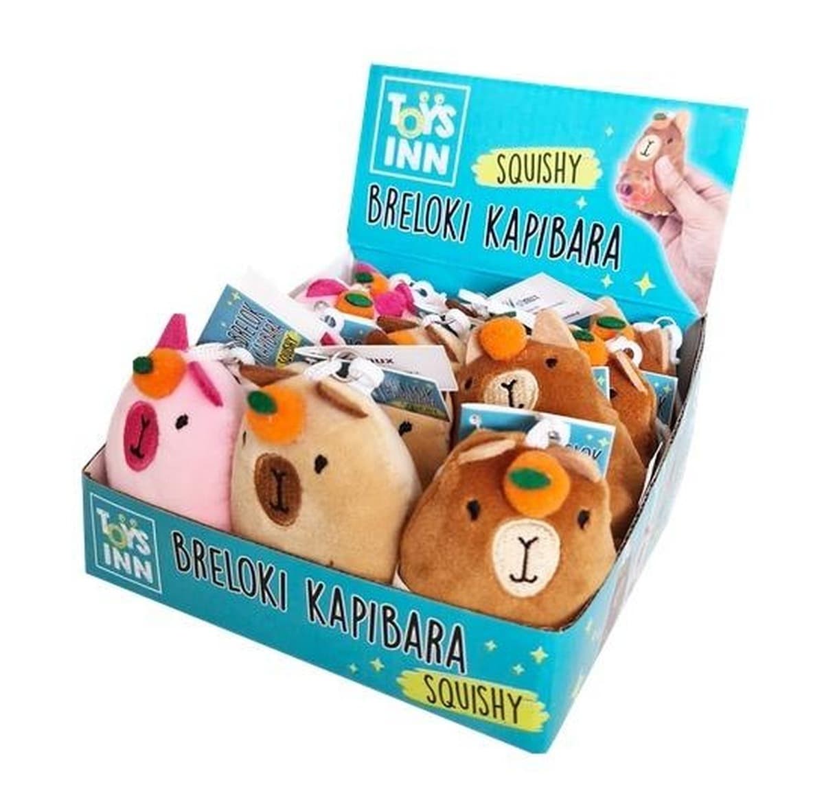 ToysInn Brelok Kapibara Squishy, 1 sztuka, mix kolorów