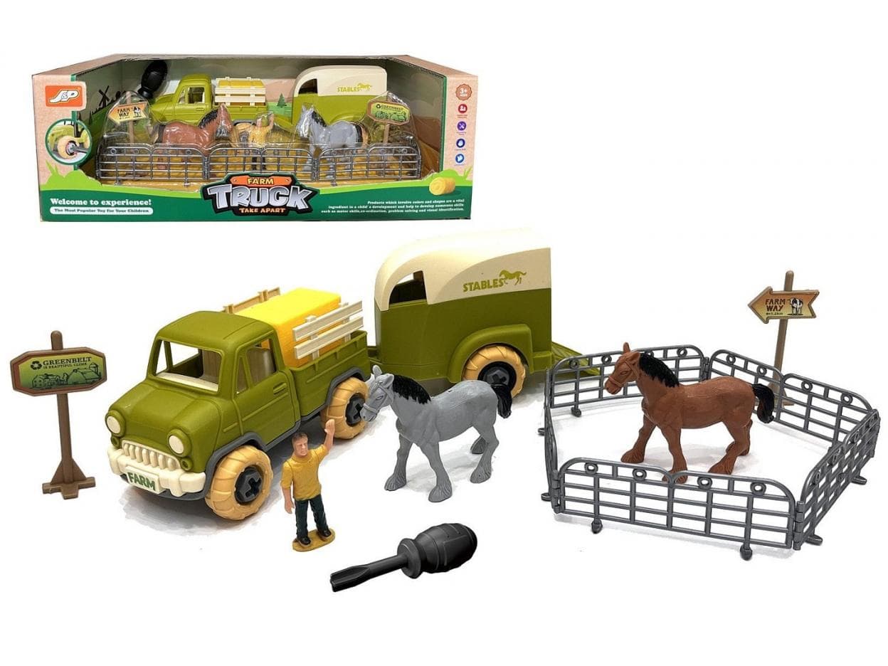 Traktor do skręcania z przyczepą ADAR 34x17,5x11,5 cm