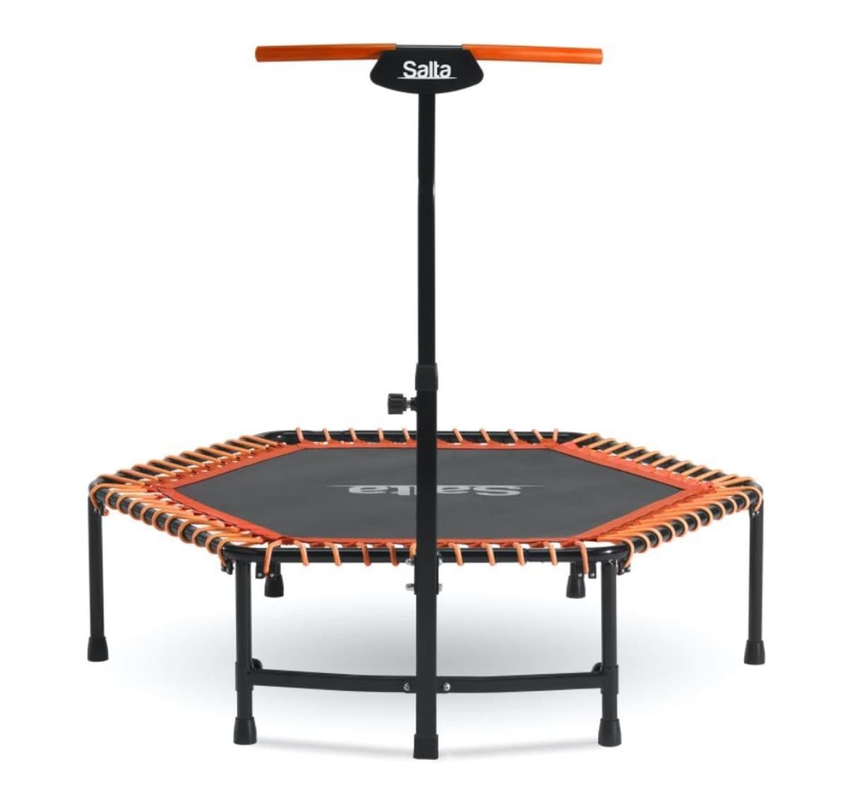 Trampolina Fitness 128cm pomarańczowa, sześciokątna, do 110kg