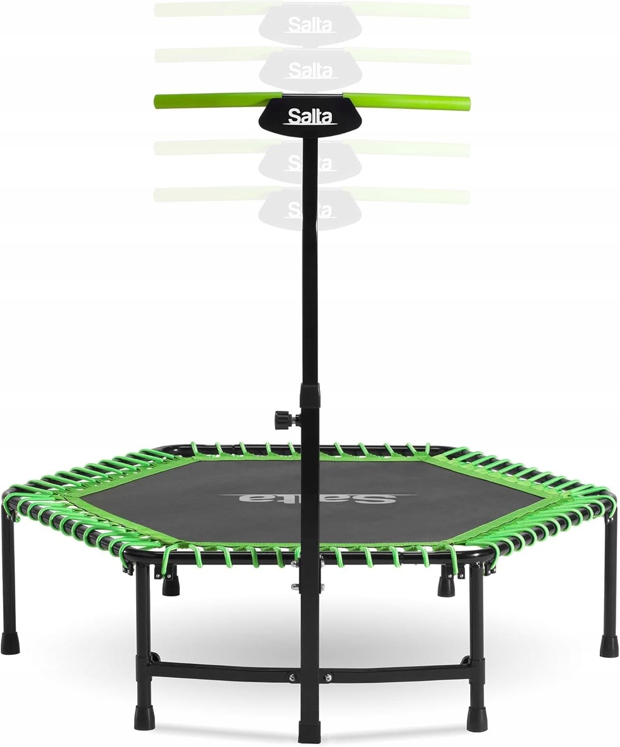 Trampolina Fitness 128cm zielona Sześciokątna do ćwiczeń w domu i na zewnątrz