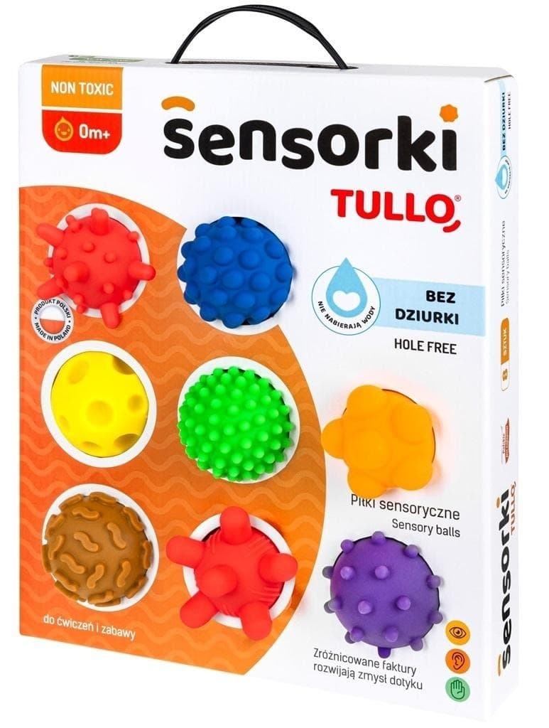 Tullo Piłki sensoryczne Sensorki 8 sztuk