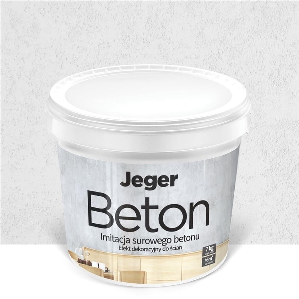 Tynk dekoracyjny Jeger Beton 7 kg biały