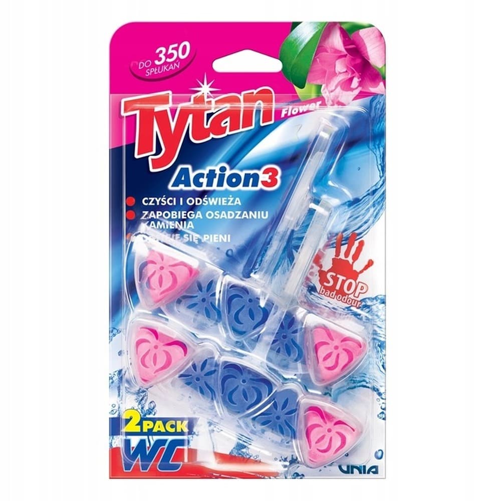 Tytan Action Kostka do WC Flower 2x40g