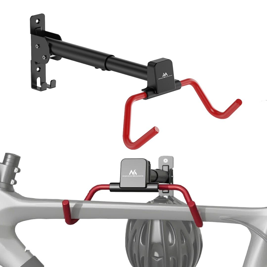 Uchwyt ścienny poziomy na rower stalowy z regulacją kąta do 30 kg