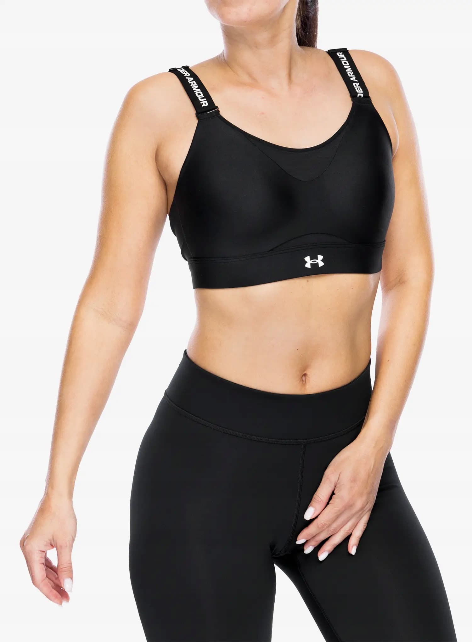 Under Armour Infinity 2.0 High Sports Big Cup Bra - biustonosz sportowy czarno-biały