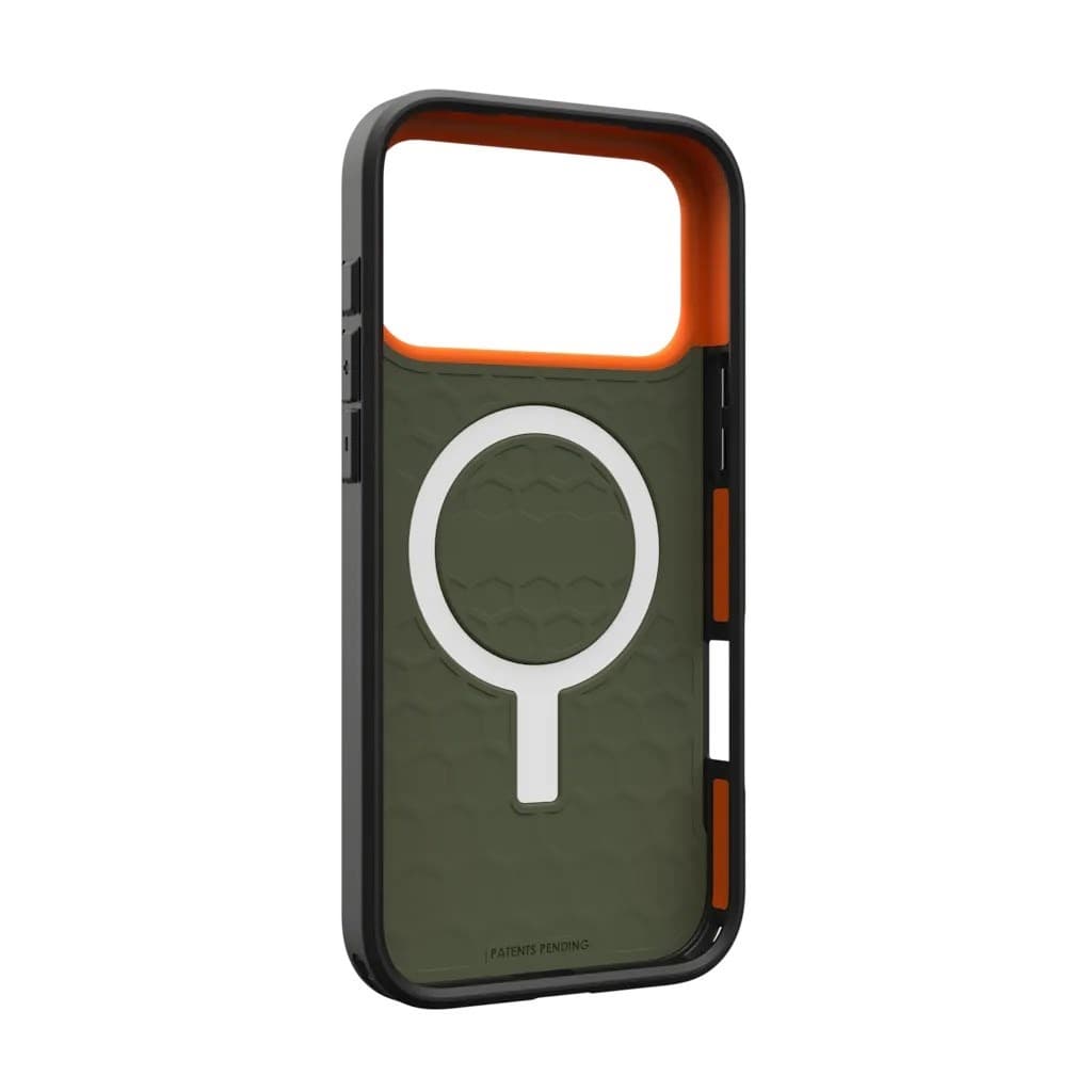 Urban Armor Gear Civilian pokrowiec na telefon iPhone 17 Pro Max 6.9" Oliwkowy/Pomarańczowy
