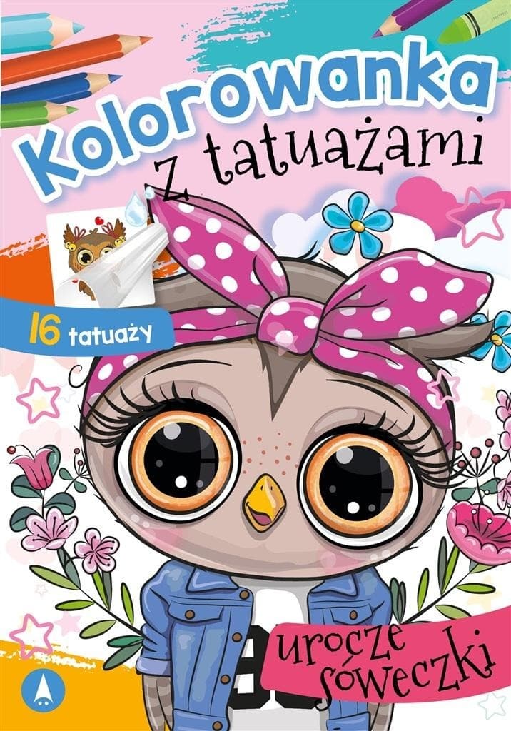 Urocze Sóweczki Kolorowanka z tatuażami dla dzieci