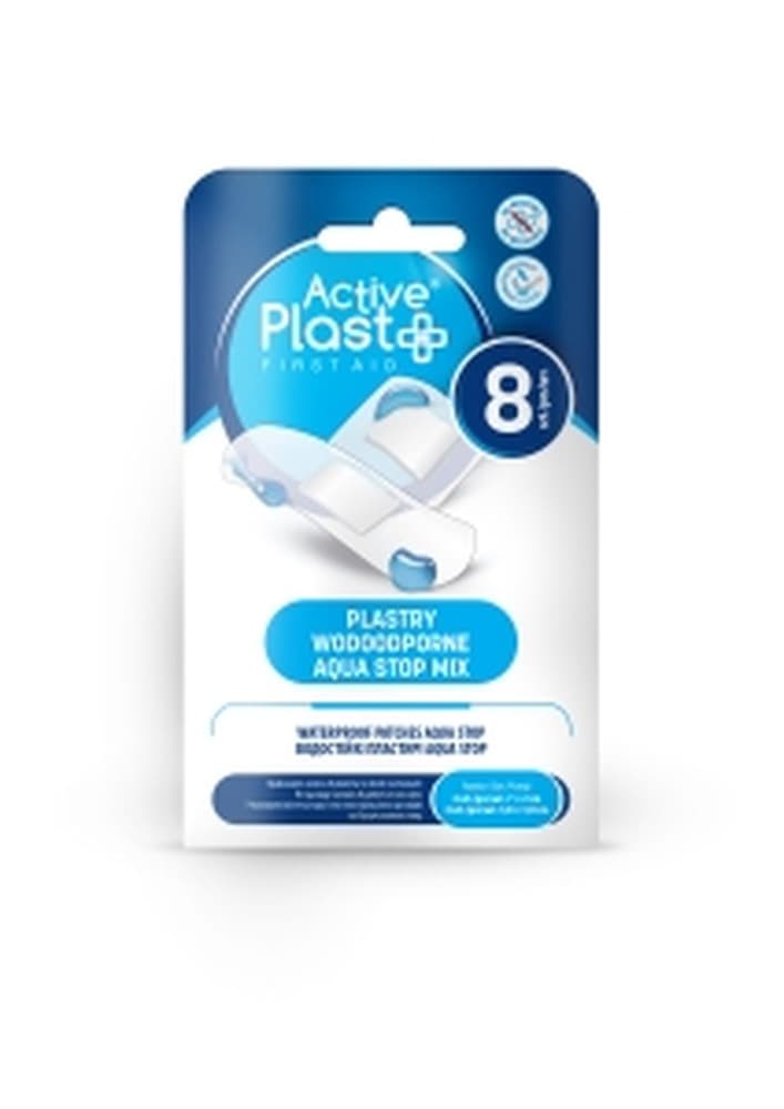 Active Plast plastry opatrunkowe Aqua Stop Mix 8 sztuk