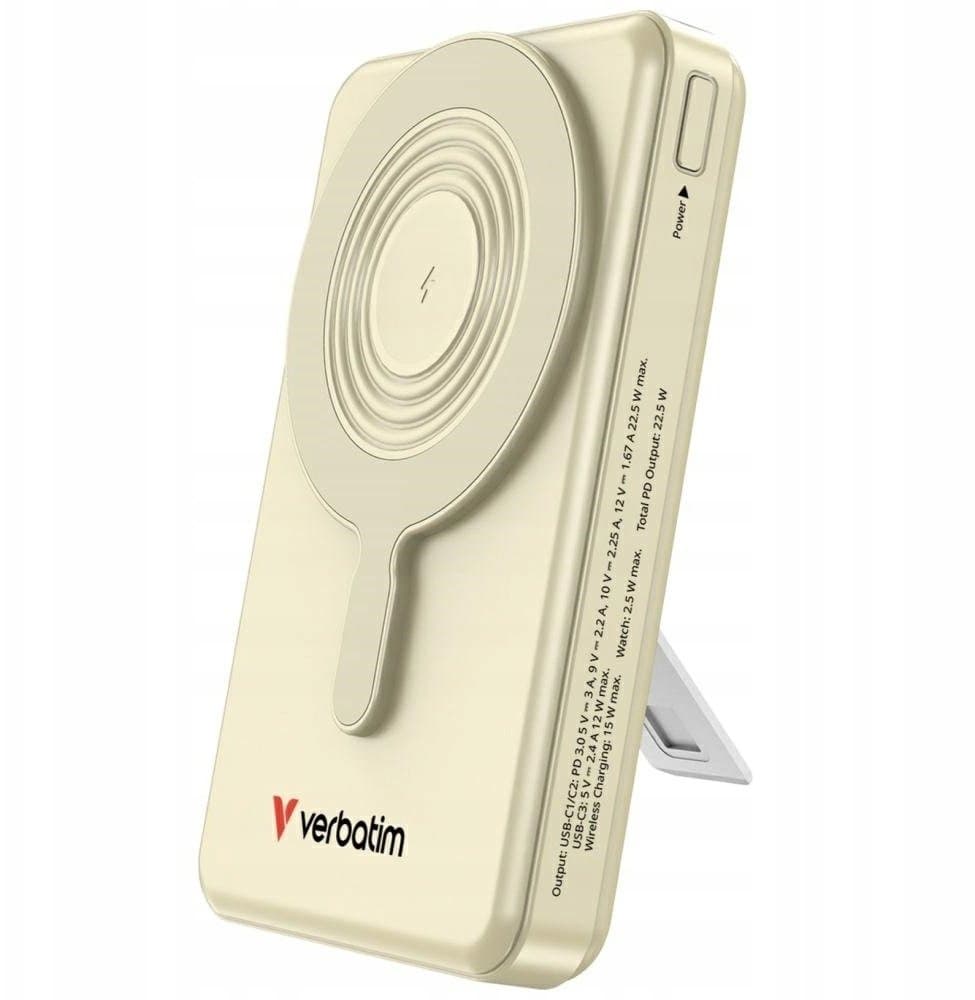 Verbatim 32274 Power Bank 10000 mAh Bezprzewodowe Ładowanie - Złoty