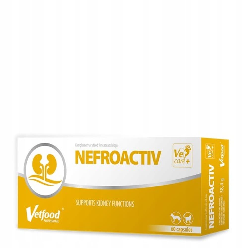 VetFood NefroActiv na nerki dla psa i kota, 60 kapsułek