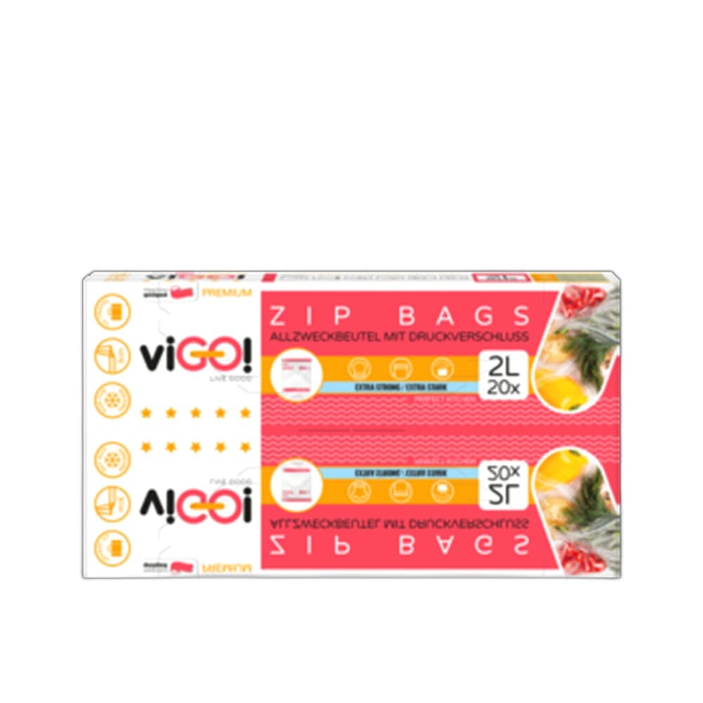 viGO! Woreczki zip LD 2L 20szt box