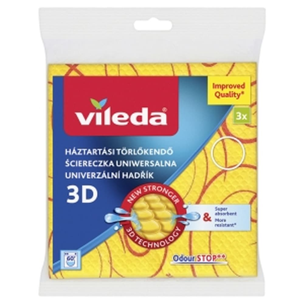 Vileda 3D Pucerka Uniwersalna Ścierki 3 szt.