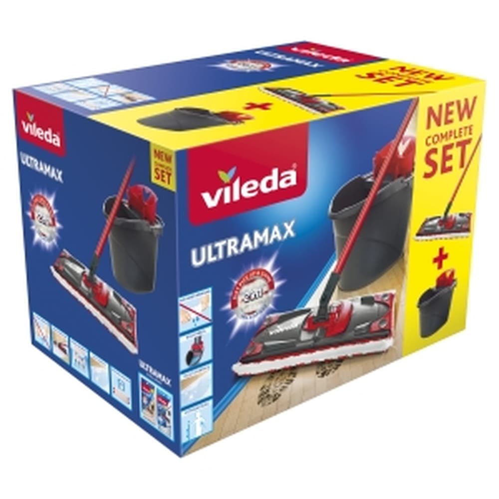 Vileda Mop Płaski Ultramax Box z Wiadrem