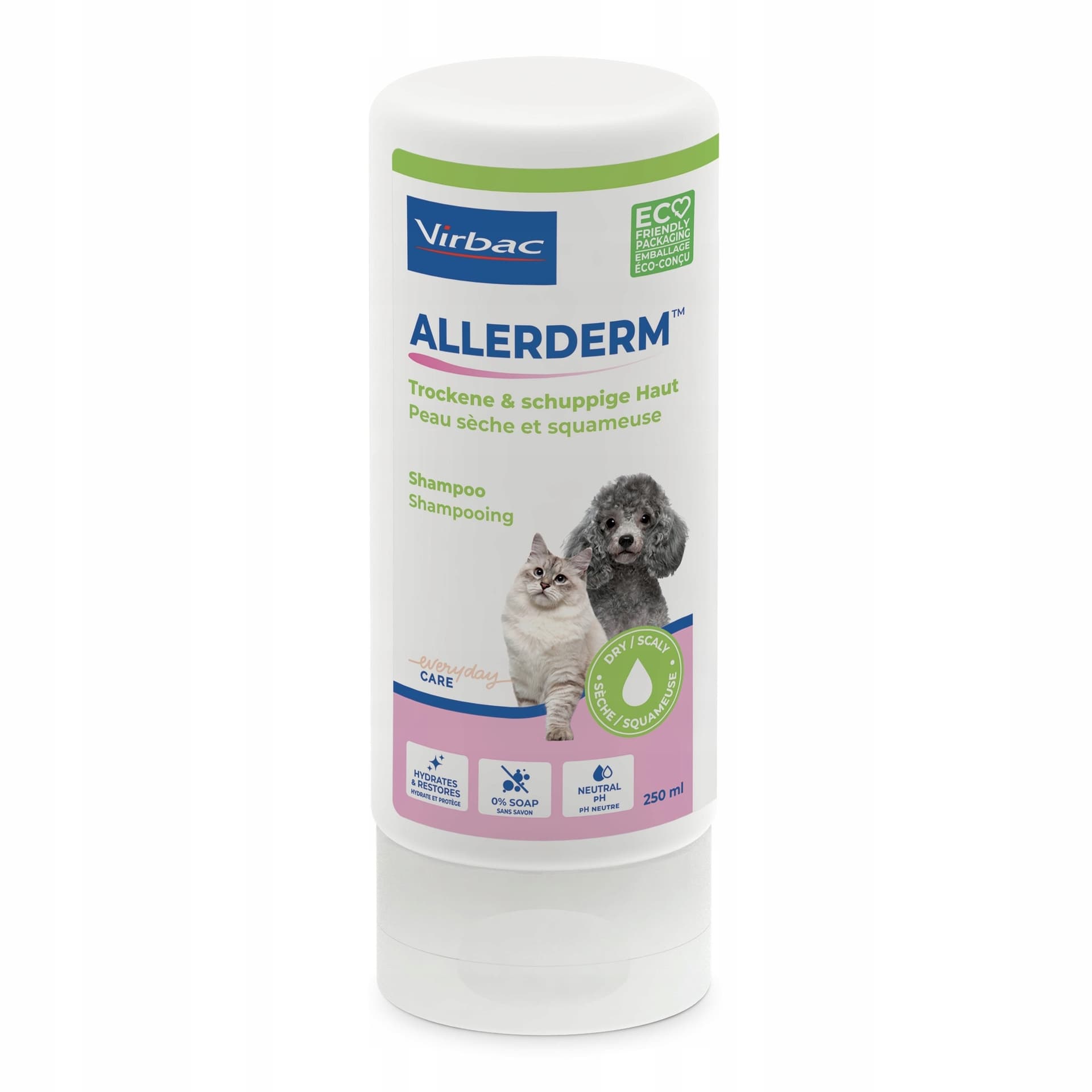 VIRBAC ALLERDERM szampon dla psów i kotów - skóra sucha i łuszcząca się, 250ml