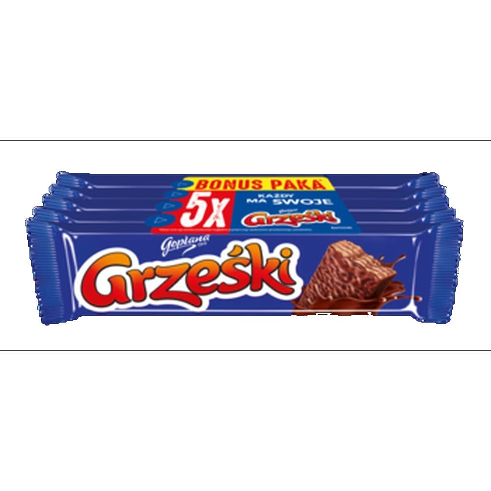Wafelki kakaowe Grześki 5 sztuk 180 g