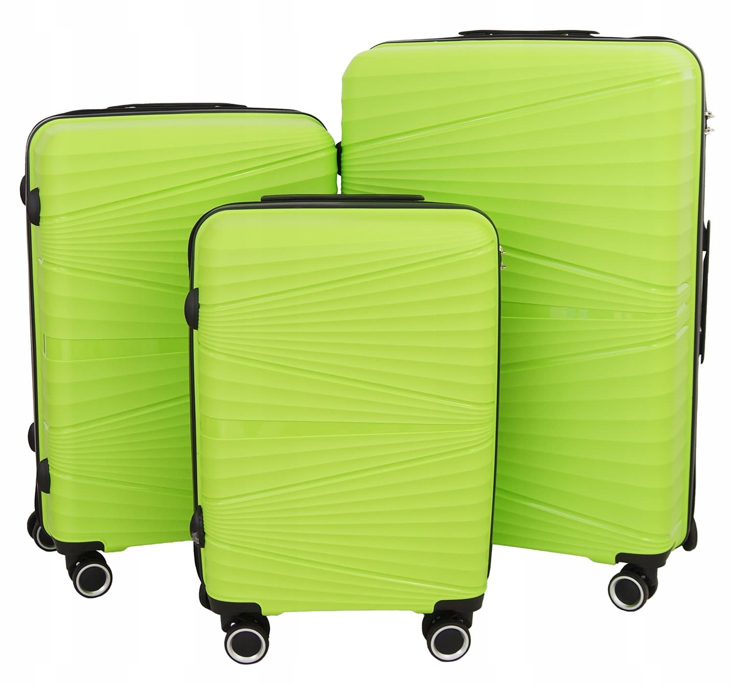 Walizka Semi Line T5586-5 - 74x49x30-32 cm zielona