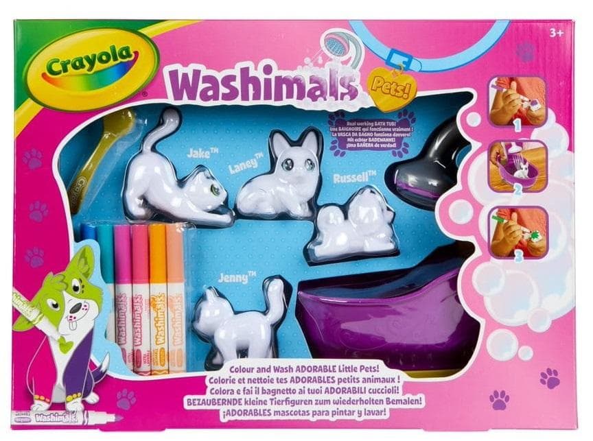 Washimals Zwierzątka do kolorowania Zestaw z wanną CRAYOLA