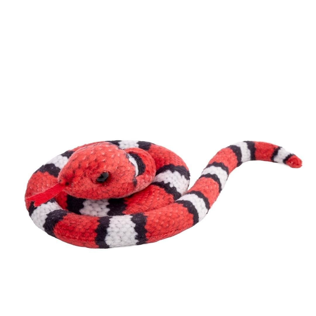 Wąż czerwono-biały pluszowy 50 cm