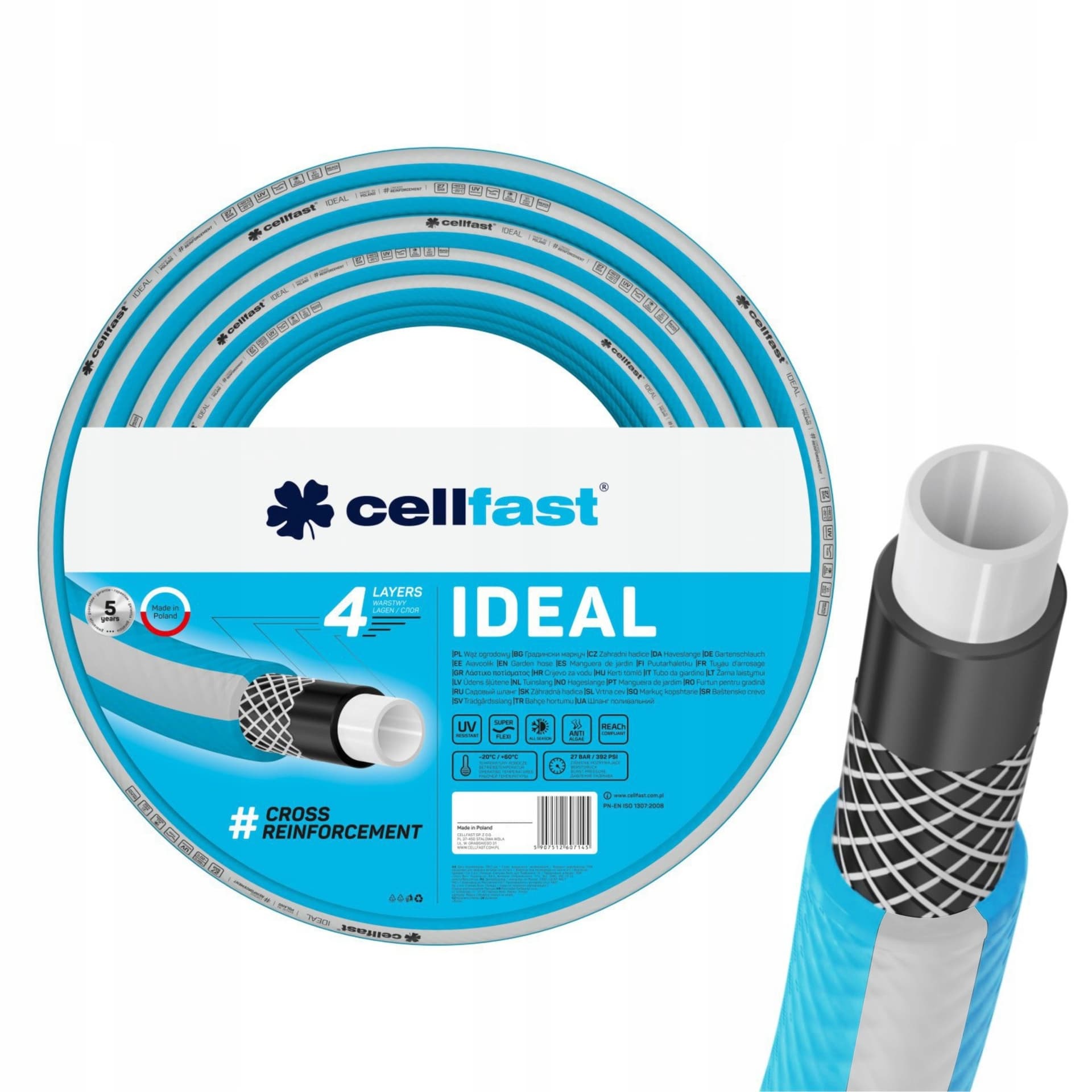 Wąż ogrodowy CELLFAST 3/4" 50m - Wytrzymały i elastyczny