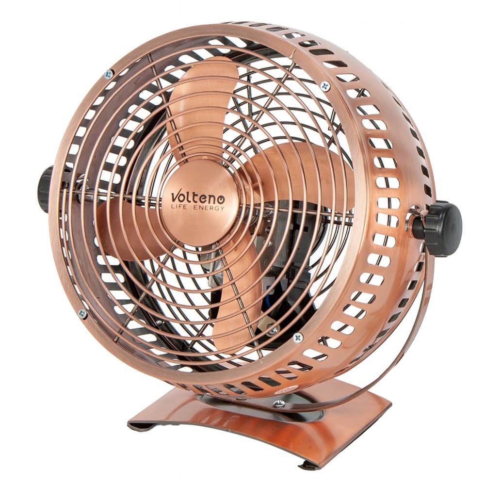 Wentylator biurkowy 15W regulowany miedziany