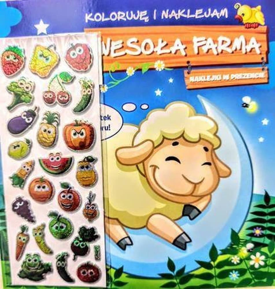 Wesoła farma. Kolorowanka Owieczka