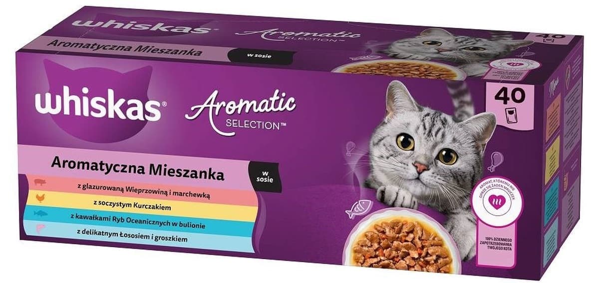 WHISKAS Saszetki Mix Smaków dla Kota 40 x 85 g