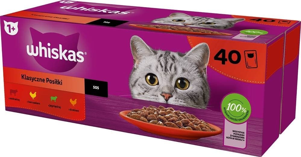 WHISKAS Saszetki Mix Smaków dla Kota 40 x 85 g