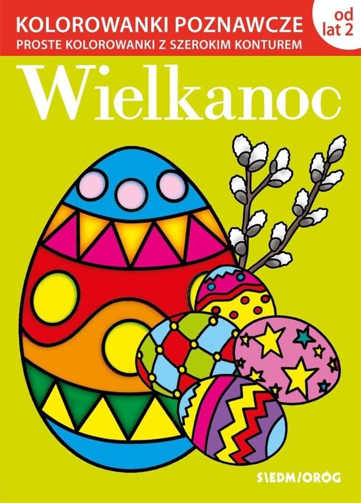 Wielkanocne kolorowanki poznawcze dla dzieci od 2 lat