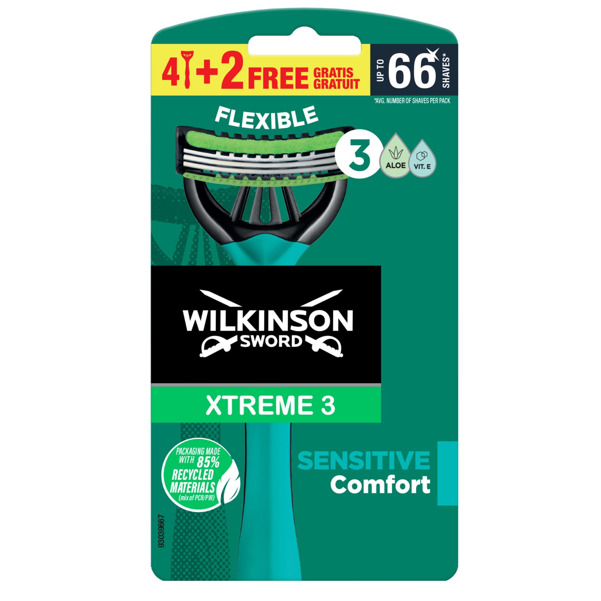 Wilkinson Xtreme3 Sensitive Comfort Maszynka Jednorazowa 4+2 sztuki