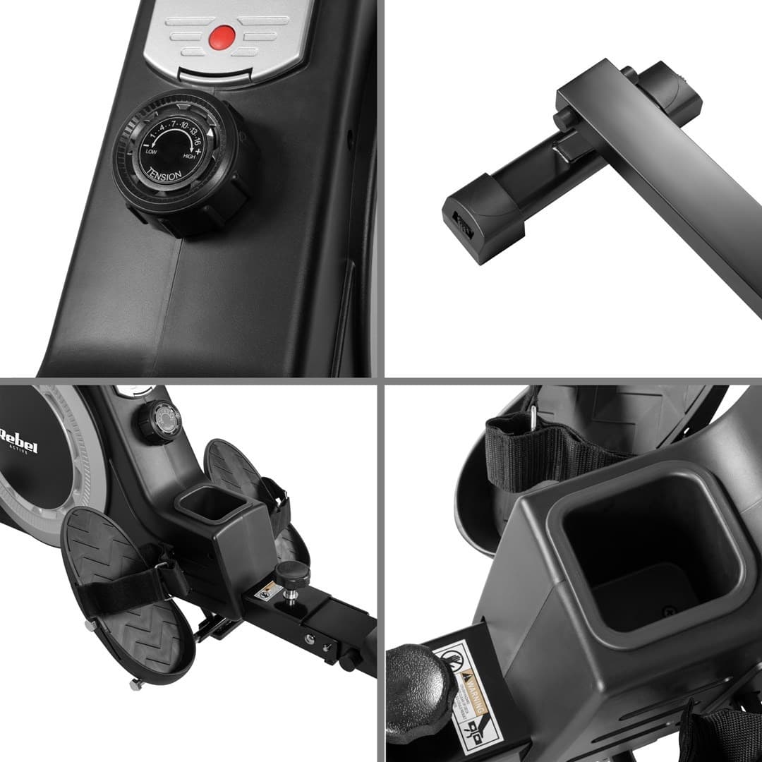 Wioślarz magnetyczny do treningu domowego Rebel Active RBA-1005