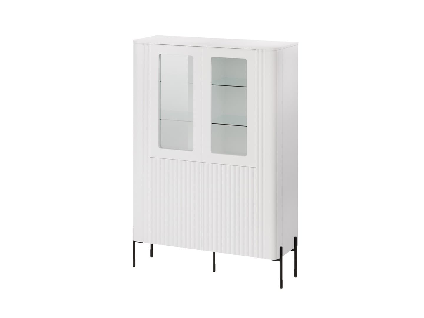 Witryna VERA biała matowa 110 x 40 x 160 cm